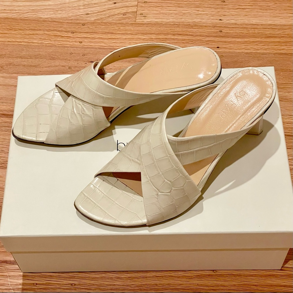 By Far Jaz Croc-Effect Leather Sandals